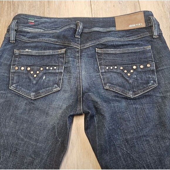 Diesel Matic Stretch Denim Jeans Dark Wash Straight Relaxed Women's 31 - Picture 8 of 12